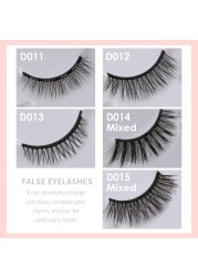 5 Pairs 3D Mink Magnetic False Eyelashes Waterproof Liquid Eyeliner Tweezers Long Lasting Makeup Tool