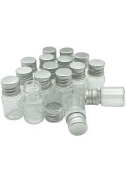 50pcs 5ml Plastic Bottles Jar With Aluminum Lid Tobacco Herb Storage Box Cigarette Smoking Box Kitchen Accessories Jars