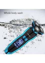 Electric Razor Electric Shaver Rechargeable Shaver For Men Beard Shaving Wet Dry Dual Use Water Proof Fast Shipping