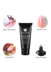 MSHARE Poly Nails Acrylic Gel 60ml 60g Builder UV Led Acrylic Gel Nails Acrylic Extensions Pink White Clear Acrylic Gel Cover