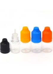 50pcs Clear Vacuum Bottle 3ml Plastic Dropper Bottle With Childproof Cap Eye E Needle Liquid Vail