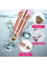 Women Electric Eyebrow Trimmer Usb Rechargeable Eye Brow Epilator Mini Lipstick Shaper Shaver Painless Shaving Face Hair Remover