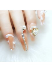 Net Red Hot Nail Bear Accessories Manicure Bear Zircon Jewelry Mechanical Bear Activity G0513 Nail Art Decor