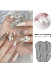 8ml 3D Three-Dimensional Universal Clay Soft Glue Carved Model Nail Art PVC Solid Gel DIY Decoration Glue 3D Decoration Template