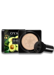 Avocado Air Cushion BB Cream Concealer Whitening Brighten Oil Control Make Up With Mushroom Puff Beauty Liquid Foundation