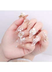 Nail Art Accessories Net Red Nail Art Real Gold Zircon Love Lion Anchor Micro Inlaid Nail Diamond Decoration G-2239