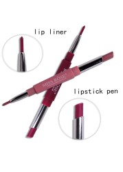 1pc Sexy 20 Color Double End Lip Makeup Lipstick Pen Waterproof Long Lasting Tint Lip Stick Beauty Matte Liner Pen Lipstick