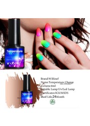 8ml Thermo Gel Varnish Nail Polish Hot Sale Temperature Change Color Gel Varnishes Soak Off UV Gel Nail Polish