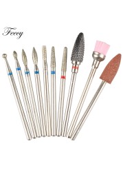 10pcs Ceramic Diamond Grinding Cutter For Manicure Set Nail Bits Grinder Cutters To Remove Gel Varnish Nail Art Accessories