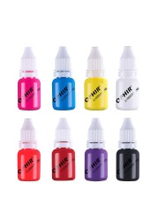 8 Colors 10ml Airbrush Nail Ink For Airbrush Spray Nail Polish Art Painting Use Pigment Inks Airbrushing Kit Manicure Tool