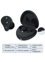 Bluetooth Hearing Aid Rechargeable Phone Connection Noise Reducing Speaker Hearing Aids Headset Waterproof For Deafness