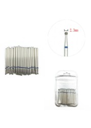 50pcs/set Nail Drill Bit Set Cutter Dental Diamond Grinding Polish Burs Dental Lab Polisher 2.35mm Shank Nail Tools