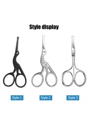 Stainless Steel Nose Hair Trimmer Scissors Steel Safety Nose Hair Scissors Nose Hair Trimmer Manual Scissors Small Makeup Scissors