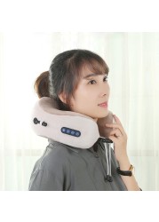 U Shape Electric Neck Massager 3D Kneading Shiatsu Shoulder Massager Pain Relief Multifunction Portable Body Massager