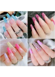 24pcs/box Wearable Fake Nail Set 2022 Popular Full Coverage Nail Art Patch Colorful Beauty Artificial Fake Nails