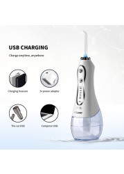 AZDENT Newest HF-6 5 Models Electric Oral Irrigator With Travel Bag Cordless Portable Water Dental Flosser 5pcs Jet