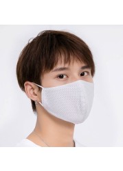 Ice Silk Thin Face Mask Dustproof Sunscreen Face Cover Summer Outdoor Recycling Respirator Mask Washable Mouth Masks Health Care