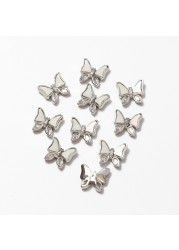 Nail art smart butterfly jewelry new Japanese zircon shell rotating nail decoration zircon nail diamond