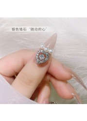 3pcs new nail art heartbeat zircon butterfly snowflake luxury jewelry color keep smart bear nail diamond jewelry