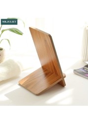 HD one-sided desktop makeup mirror wooden square simple dressing portable mirror