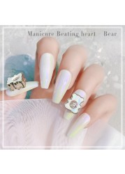 Smart Shell Manicure Bear Jewelry Japanese Zircon Heart Beating Nail