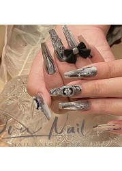 Nail Art Zircon Jewelry Pegasus Wings Pearl Unicorn Silver Bow Nail Decoration