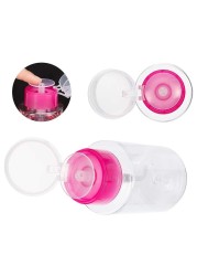 3pcs Push Down Dispenser, Nail Polish Remover Empty Bottle Container, 180ml