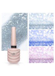 1pc Diamond Glue Nail UV Gel Semi Permanent Varnish Soak Off Matte Base Top Coat Nail Glue Diamond Glitter Nail Art TSLM1