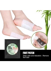 10pcs Bamboo Foot Patch Detox Weight Loss Foot Patch Promote Sleep Detox Anti Swelling Dispel Moisture Feet Supplies