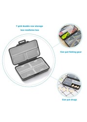 Pill Box with 7 Grids Weekly Storage Box for Medicines Jewelry Pill Dispenser Tablet Organizer