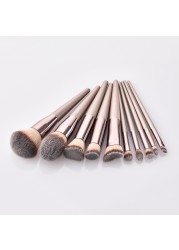 Hot Champagne Makeup Brushes Set for Cosmetics Foundation Powder Blush Eyeshadow Kabuki Blending Face Beauty Makeup Tool