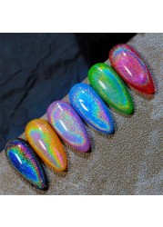 7ml rainbow holographic cat magnetic gel laser glitter magnetic gel varnish soak off uv gel nail gel