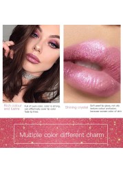 18 Color Matte To Glitter Shimmer Liquid Lipstick Shiny Diamond Lip Gloss Waterproof Long Lasting Pearl Lipgloss Women Lips Makeup