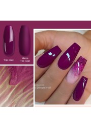 ur sugar 7.5ml purple color gel nail polish matte top coat semi permanent soak off nail art uv gel varnish all for manicure