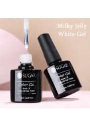 UR SUGAR 7.5ml Milky White Gel Nail Polish Clear Pink Gel Nail Extension Tips Soak Off Led UV Gel Varnish