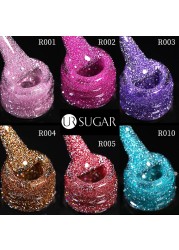 UR SUGAR Glitter Reflective Gel Nail Polish Shiny Rose Red Twilight UV LED Gel Varnish Soak Off Nail Gel Nails for Manicure