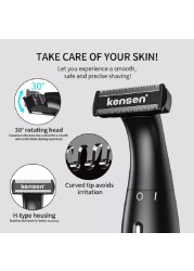 Men Face Body Shaver Kit Electric Shaver Nose Hair Trimmer Beard Shaving Wet Dry USB Charging