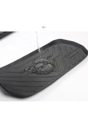 For Tesla Model Y 2022 2021 2020 Floor Mats Plain TPE Full Set Trunk Franc Mat Cargo Tray Liners Lower Cabin Car Boot Mats