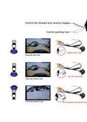 Smartour 1080P 180 Degree CCD Car Rear View Camera Auto Parking Monitor HD Night Vision Waterproof Universal Car Front Camera