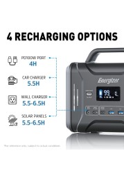 Energizer Portable Power Station 300W / 320Wh Solar Generator Fast Charging by LiFePO4 External Batteries Emergency PPS320