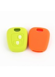 Silicone Car Key Protector Remote Key Cover for Peugeot 107 206 207 307 Citroen C1 C2 C3 C4 Picasso for Toyota Aygo