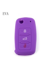 Silicone Remote Key Fob Protective Case Cover For Volkswagen Volkswagen Polo Tiguan Passat B5 B6 Golf EOS Scirocco Jetta MK6 Octavia