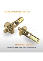 1pc Big Promotion H1 High Power 13 SMD 5050 LED Bulb White Car Auto Headlight Fog Head Lights Lamp DC 12V