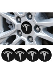 Tesla Model 3S X Wheel Center Caps Hub Caps Screw Cap Kit Decorative Tire Cap Modification Accessories Tesla Car Emblem Badge