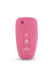 3 Button For Ford Ranger C-Max S-Max Focus Galaxy Mondeo Transit Tourneo Custom Silicone Car Remote Key Fob Cover