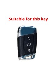 High Quality Mature Carbon Fiber Matte Car Key Case For Volkswagen Polo Golf Skoda Superb A7 Passat Beetle Interior Accessories