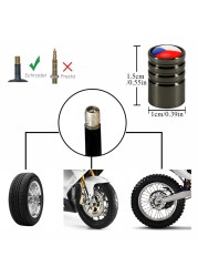 DSYCAR 4Pcs/Set Car Styling Alloy Material National Flag Pattern Style Car Tire Valve Caps Wheel Tires Tire Stem Air Cap