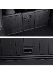 For Tesla Model Y 2022 2021 2020 TPE Rear Seats Back Protector Cover and Trunk Mat Anti-kick Pads Seat Mats Cargo Liner Car Boot Mat