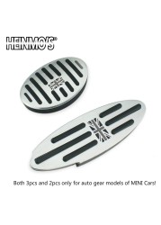 Foot Rest Pedal Sticker For Mini Cooper One + S R50 R53 R55 R56 R60 R61 F55 F56 F54 F60 Countryman Clubman Accessories 2/3pcs