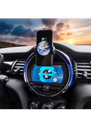 L Infrared Sensor Automatic Qi Fast Wireless Car Phone Charger Holder For Mini JCW One F54 F55 F56 F60